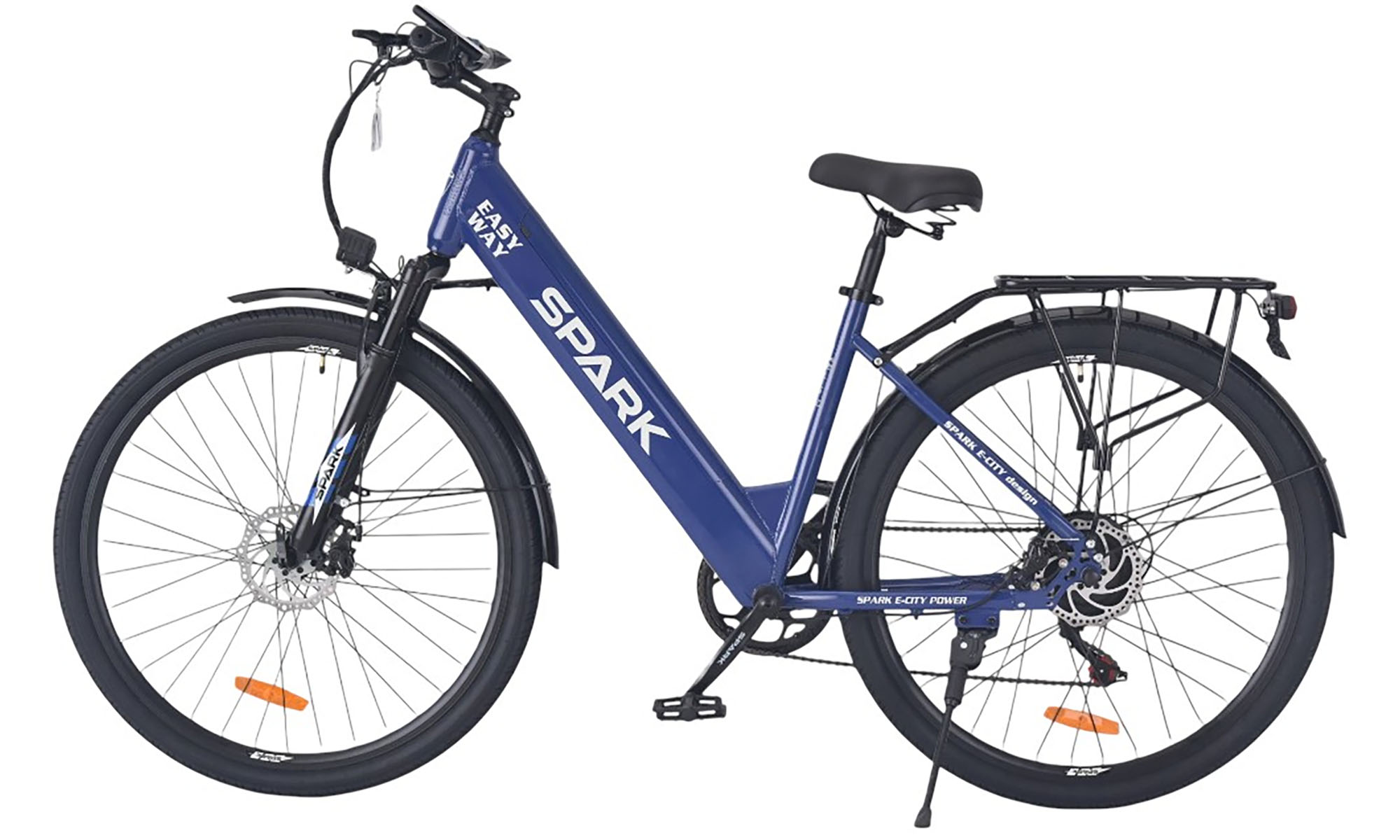 Велосипед с электромотором SPARK E-CITY EASY WAY 28", размер M, рама 18", 48V/500W/12,5Ah, год 2026, синий 5
