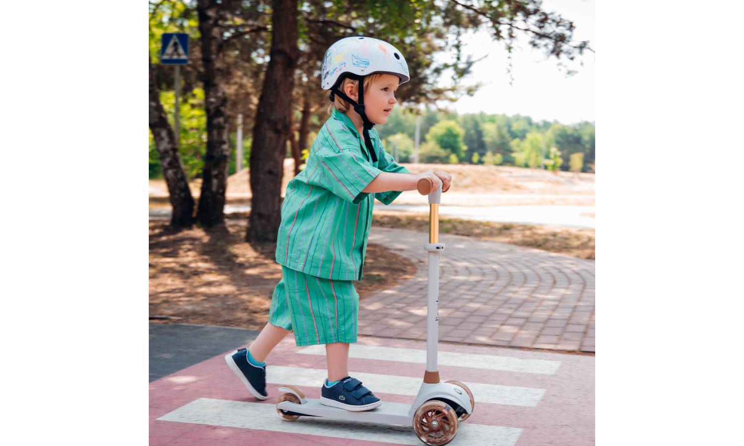 Детский самокат Lionelo JESSY GREY BROWN 6 Детский самокат Lionelo JESSY GREY BROWN 6