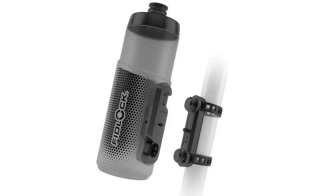 Фляга з конектором та базою FIDLOCK TWIST bottle 600мл., універсальна база, прозорий / чорний 