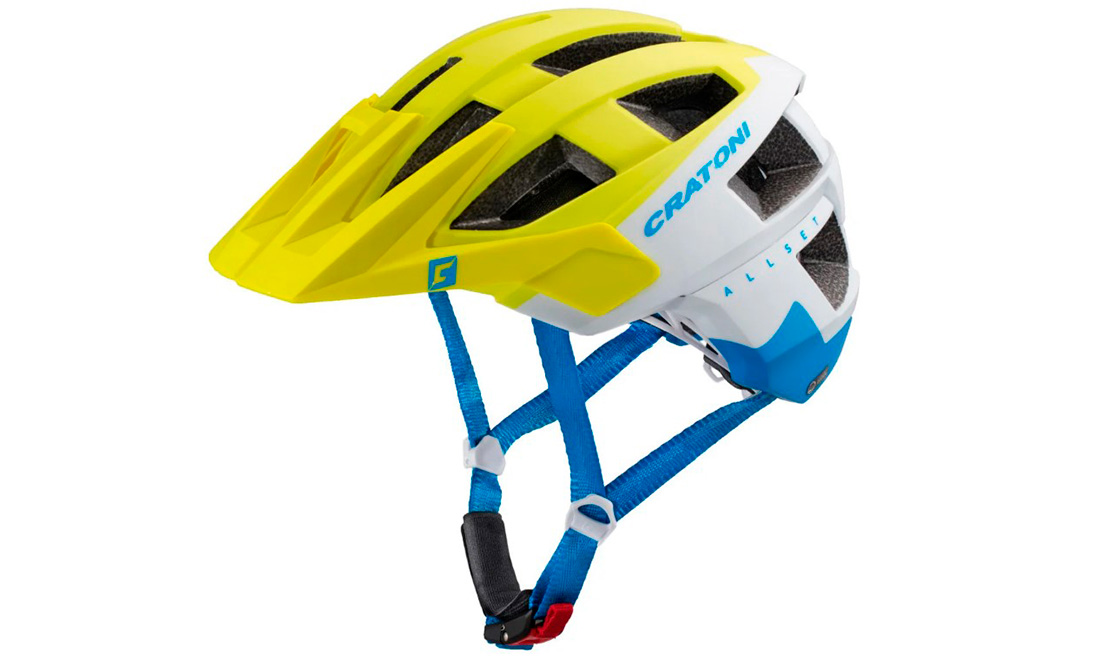 Фотография Велошлем Cratoni Allset размер M (55-58 см), Желто-синий 2