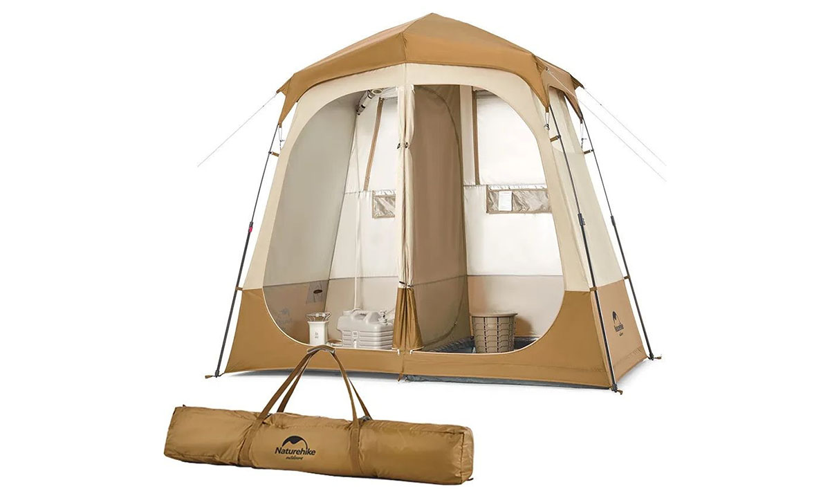 Фотография Душевая палатка Naturehike Shower Tent (NH22ZP006) коричневая 2