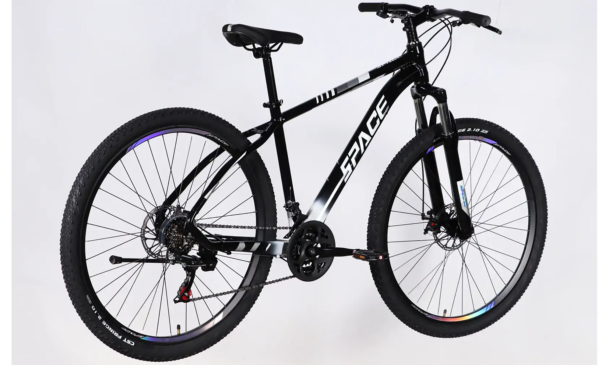 Велосипед SPACE MERCURY DD FR 29", розмір M, рама-18", рік 2026, чорно-білий 4