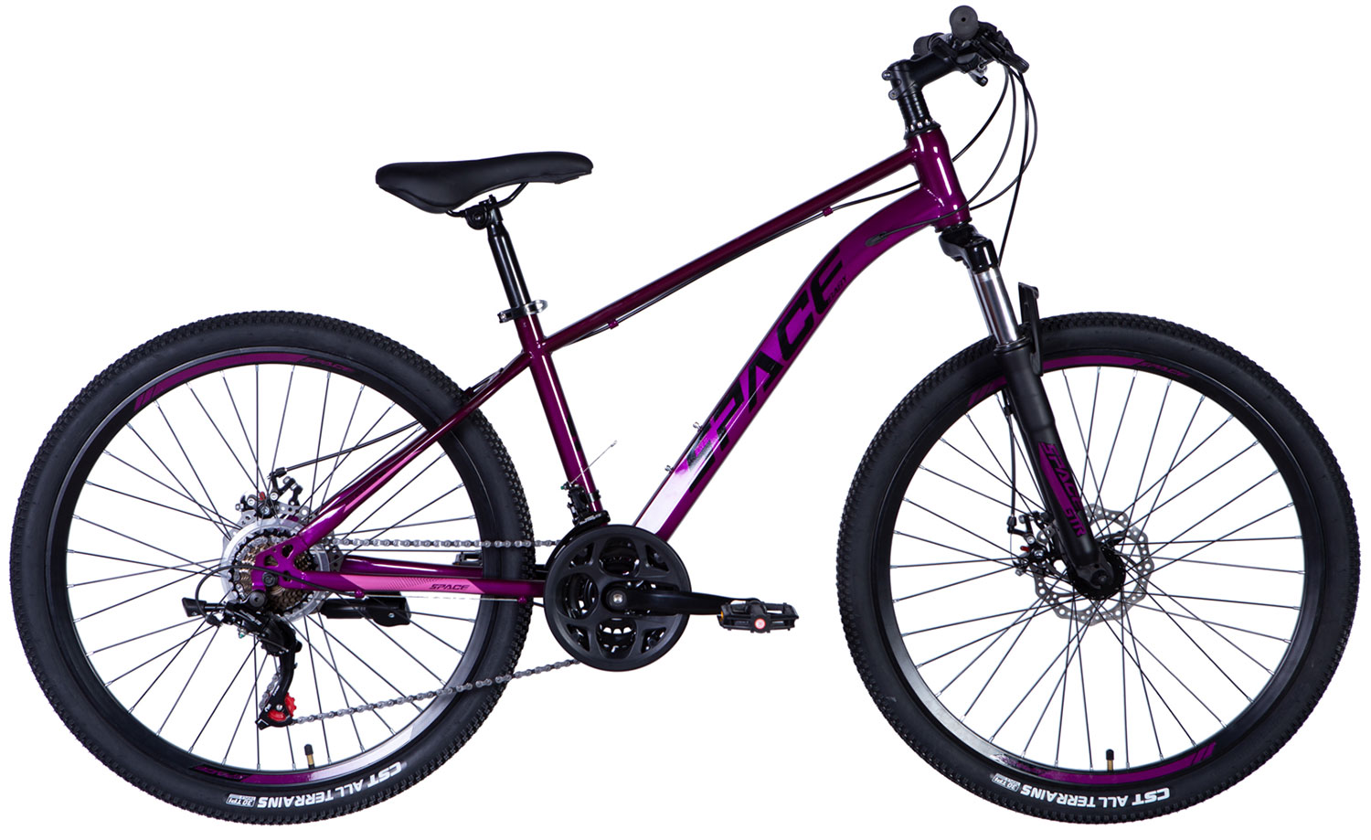 Фотография Велосипед SPACE NEPTUNE AM DD 26" размер S рама 15" 2024 Фиолетовый