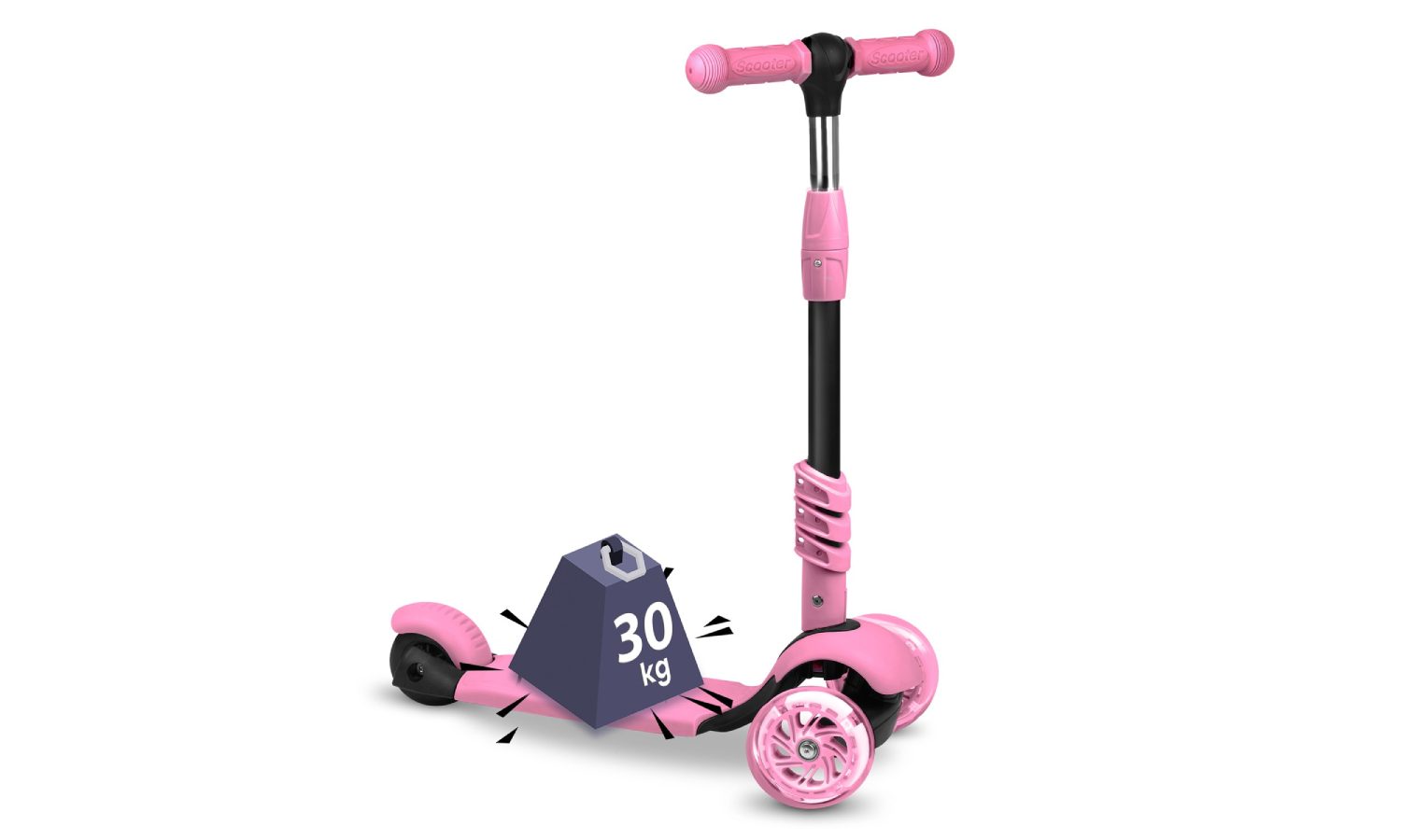 Самокат дитячий триколісний Ricokids Piko рожевий 3 Самокат дитячий триколісний Ricokids Piko рожевий 3