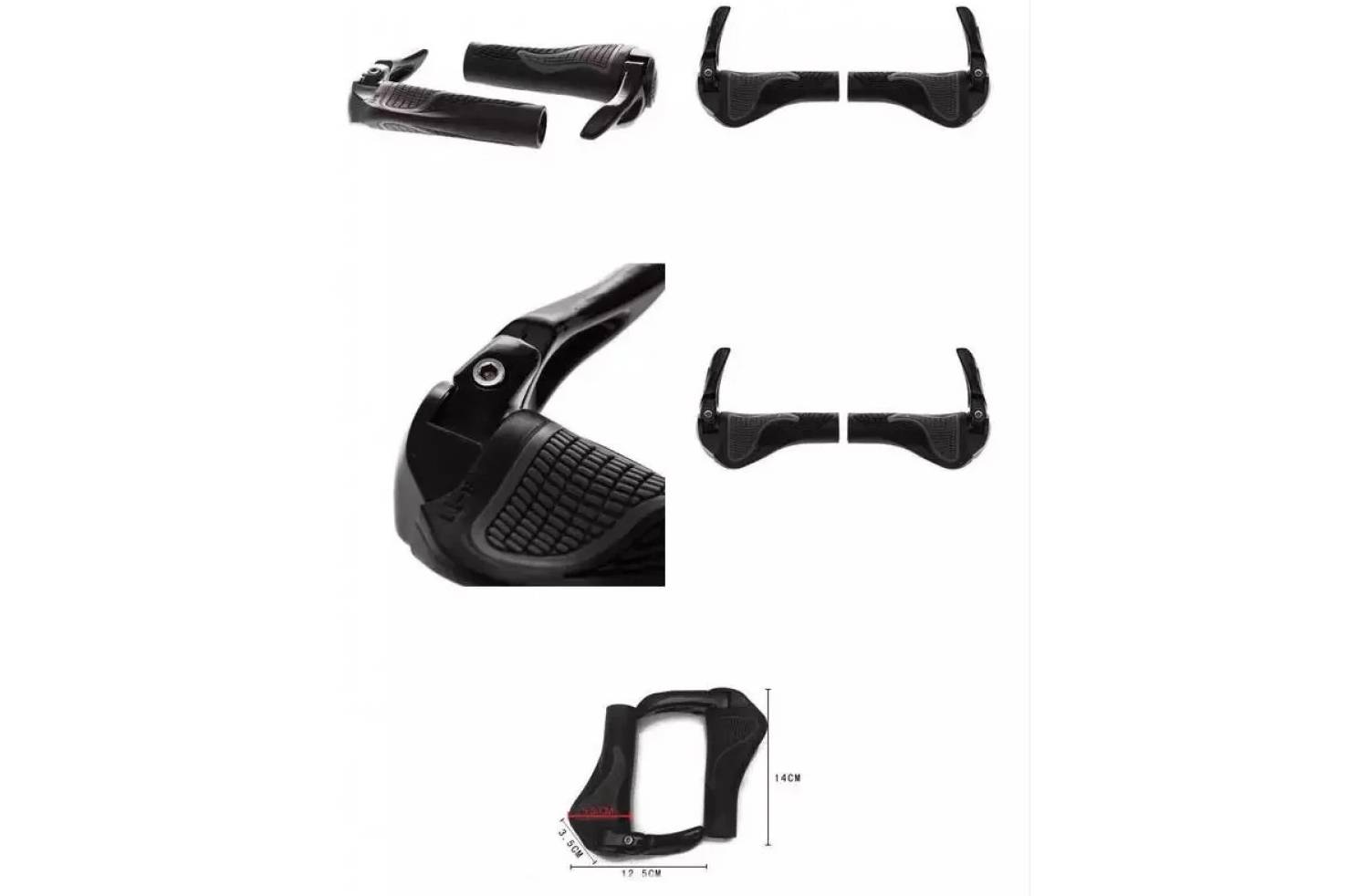 Грипсы Vader GR6222 140 мм, черно-серый 2 Грипсы Vader GR6222 140 мм, черно-серый 2