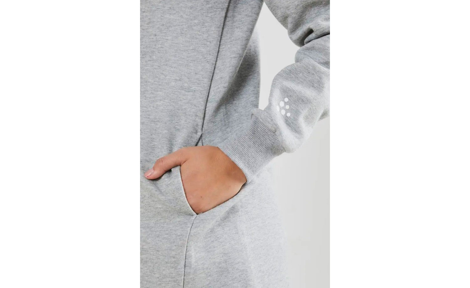 Кофта Craft District Long Hoodie женская, размер S, сезон SS 19, белый 4