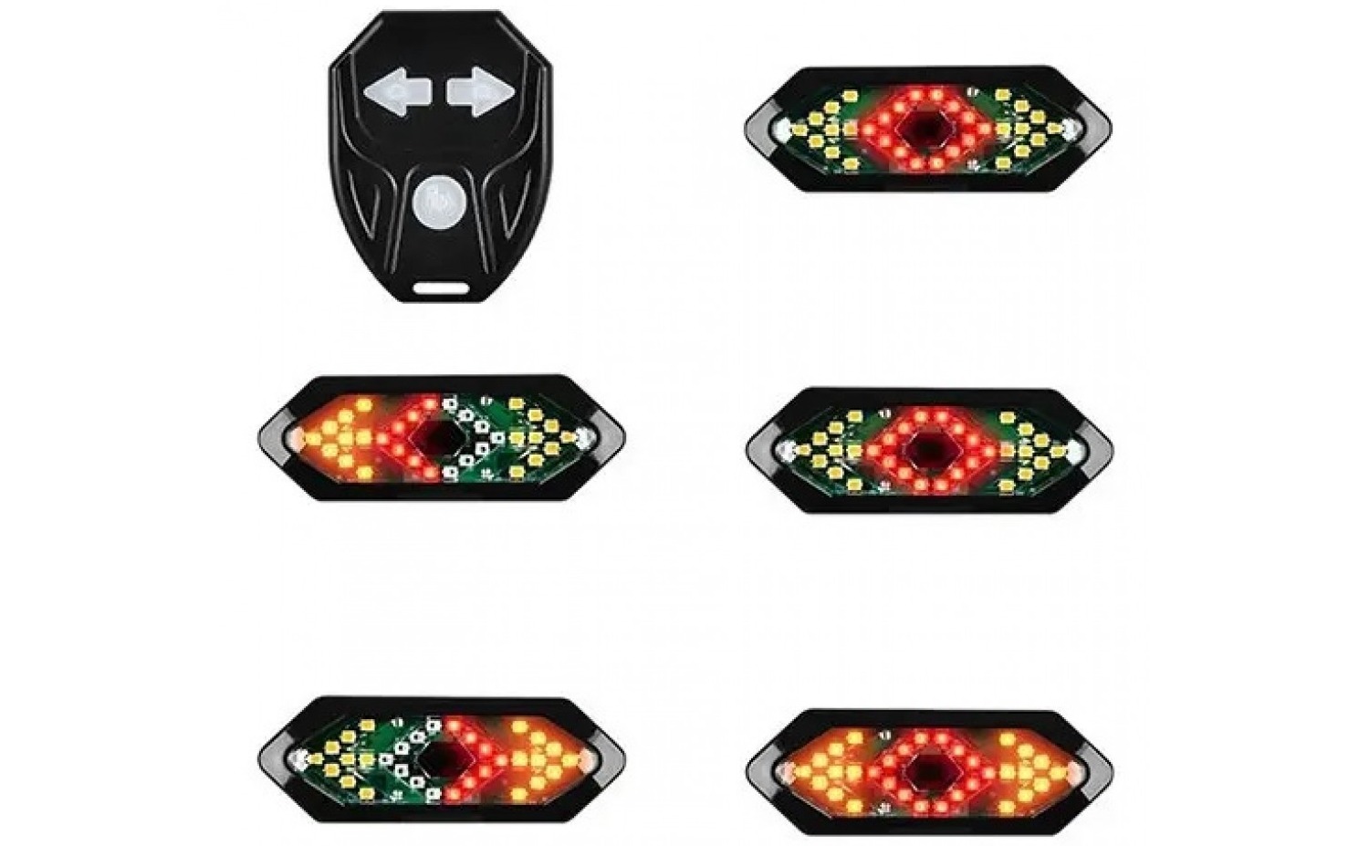 Задня лампа з поворотами FY-1820, USB 2