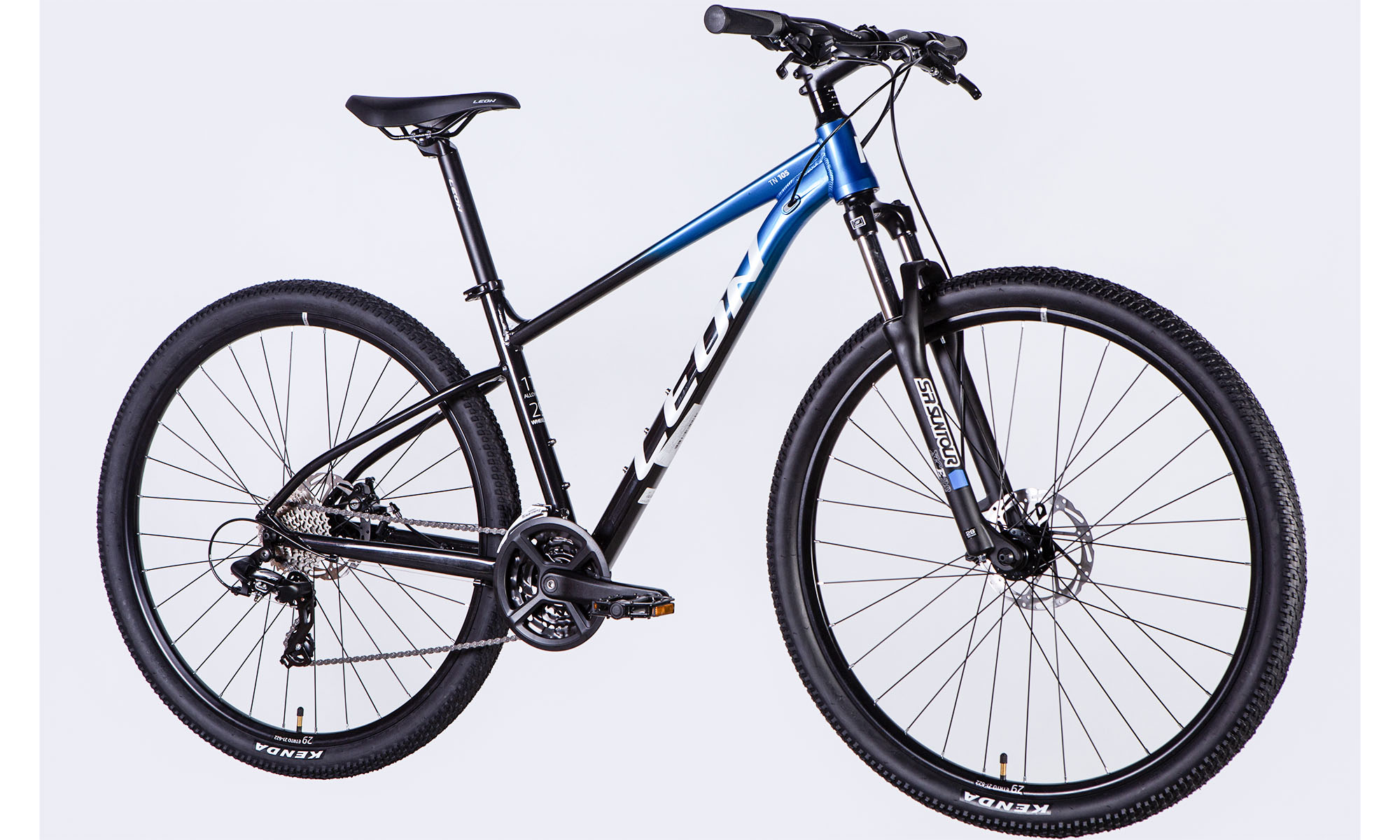 Велосипед Leon TN 105 DD CS 29", размер M, рама 17", год 2025, сине-черный 2