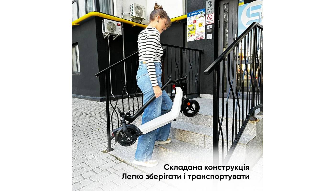 Электросамокат OKAI Zippy ES50С 8" 250W/500W, 5.2Ah, белый 2