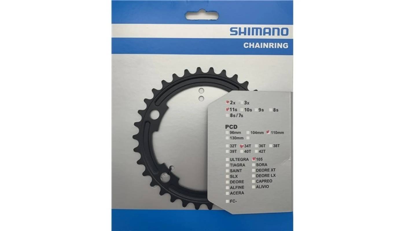 Фотография Звезда для шатунов Shimano FC-5800 34Т, черный