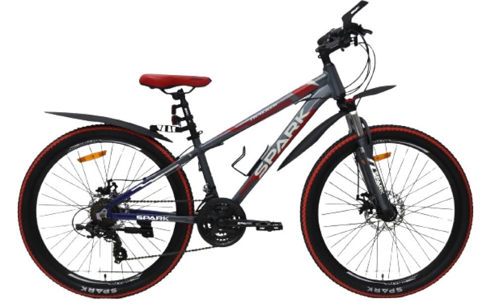 Фотография Велосипед SPARK TRACKER 26" размер XS рама 13'' 2024 Серо-красный 
