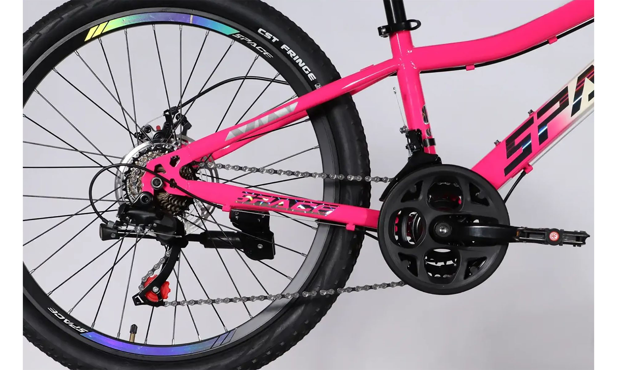 Велосипед SPACE AURORA DD FR 26", размер XS, рама-13", год 2026, бело-розовый 2