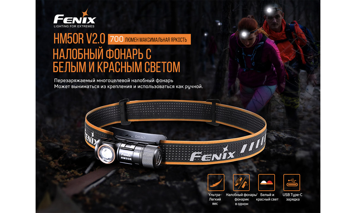 Фонарь налобный Fenix HM50R V2.0 4 Фонарь налобный Fenix HM50R V2.0 4