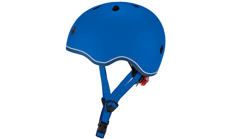 Шлем защитный детский GLOBBER EVO LIGHTS, с фонариком, размер XS (45-51 cм)  blue