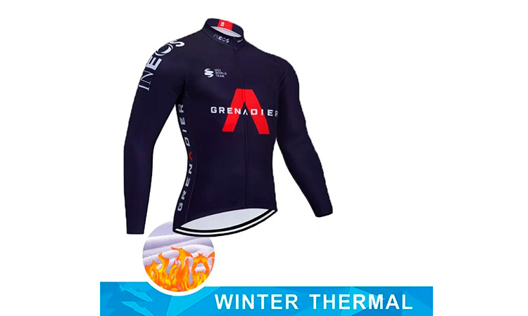 Велоджерсі утеплена Cycling Ineos Grenadier v1, з флісом, розмір 2XL 2