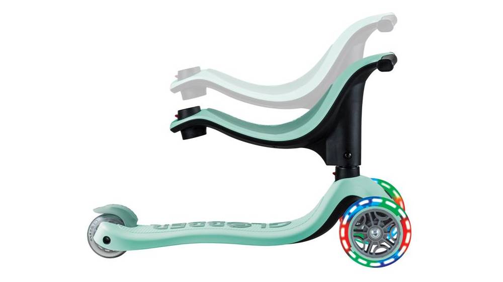 Самокат GLOBBER GO UP SPORTY со светящимися колёсами, мятно-фисташковый, 1+ 8 Самокат GLOBBER GO UP SPORTY со светящимися колёсами, мятно-фисташковый, 1+ 8