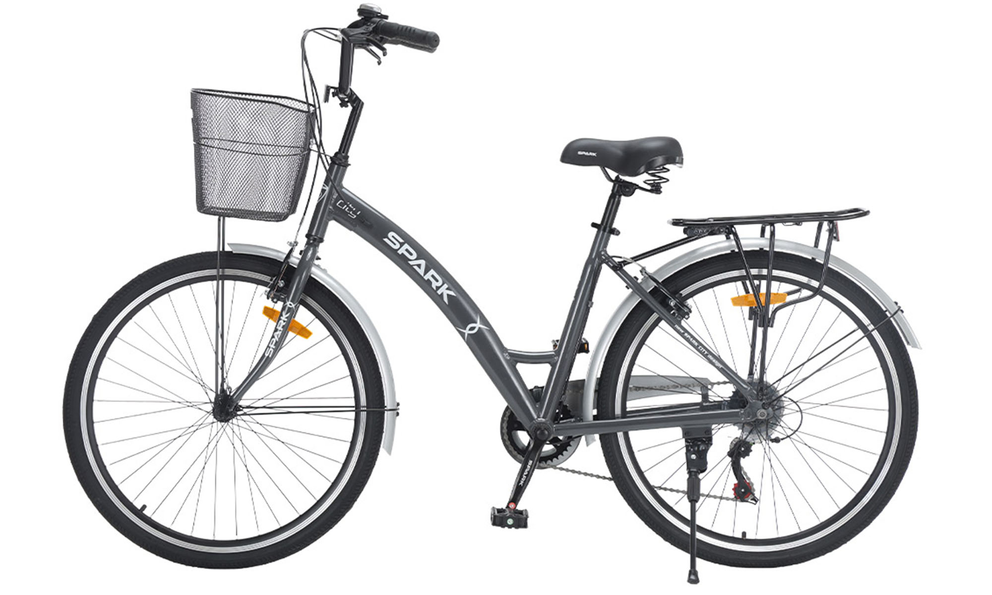 Велосипед SPARK CITY REINE 26", размер M, рама 17", год 2026, темно-серый 4