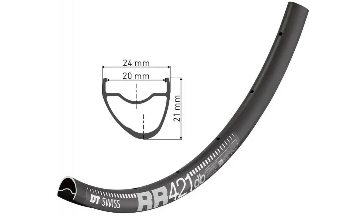 Обод DT Swiss RR 421, 29", размер 622×20 мм, 24 отверстия, ниппель Presta, дисковые тормоза, черный 2