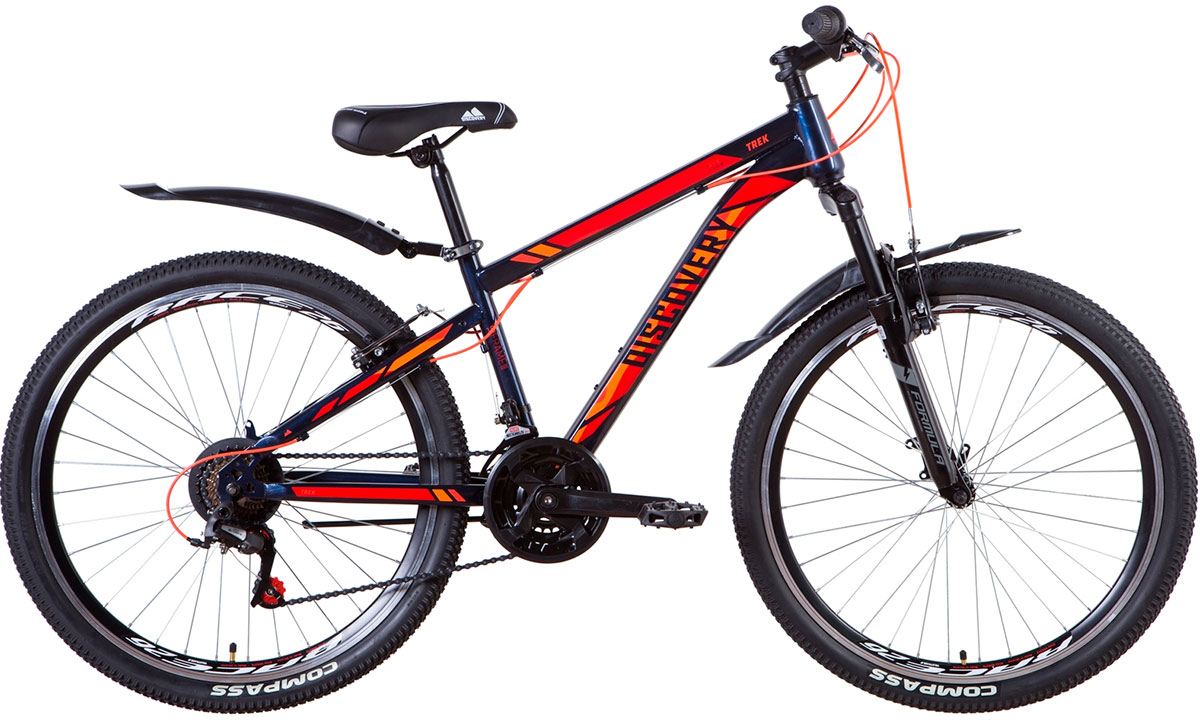 Фотография Велосипед Discovery TREK AM Vbr 26" (2021) 2021 Сине-оранжевый 2