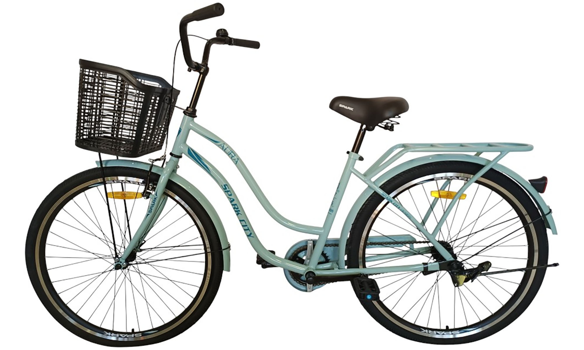 Велосипед SPARK CITY AURA 26", размер M, рама - 17", год 2026, зелено-серый 4