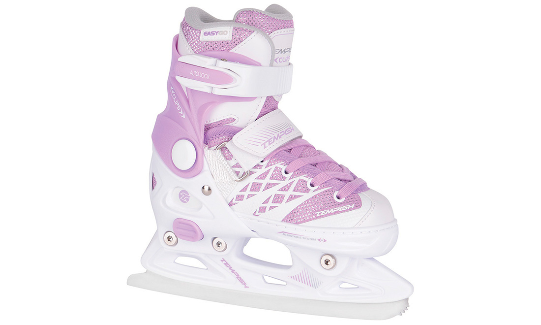 Ледовые коньки раздвижные Tempish CLIPS ICE GIRL, размер 29-32 Бело-фиолетовый