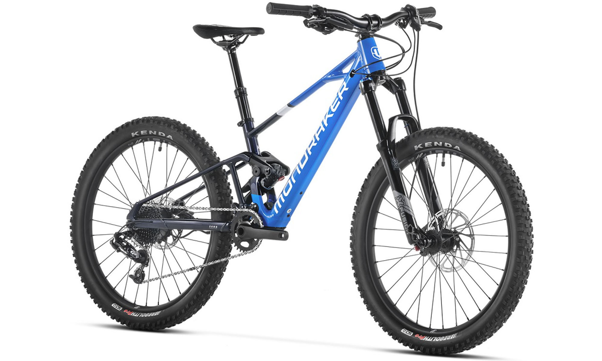 Фотографія Электровелосипед MONDRAKER F-PLAY 24", One size, 120mm, 250Wh Mahle X-35, 2024, Blue 3