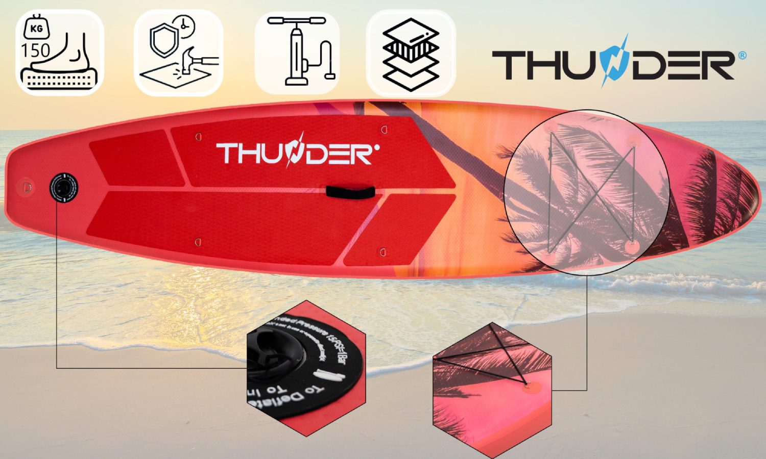 Сапборд Thunder SUP ISLE 320 9