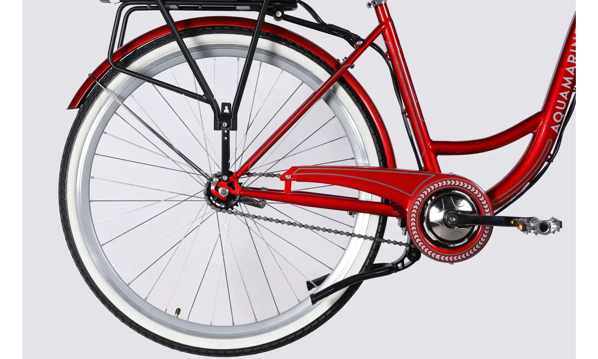 Велосипед с электроприводом Dorozhnik eAQUAMARINE BH 28", размер L, рама-19", 36B, 13А*ч, 500Вт, год 2026, бордовый с корзиной 4