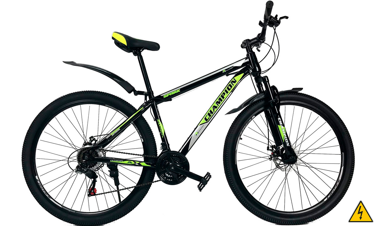Электровелосипед Champion Spark 27,5", мотор MXUS FX-15F, 48В, 500Вт (2021) рама - L Черно-желтый 2