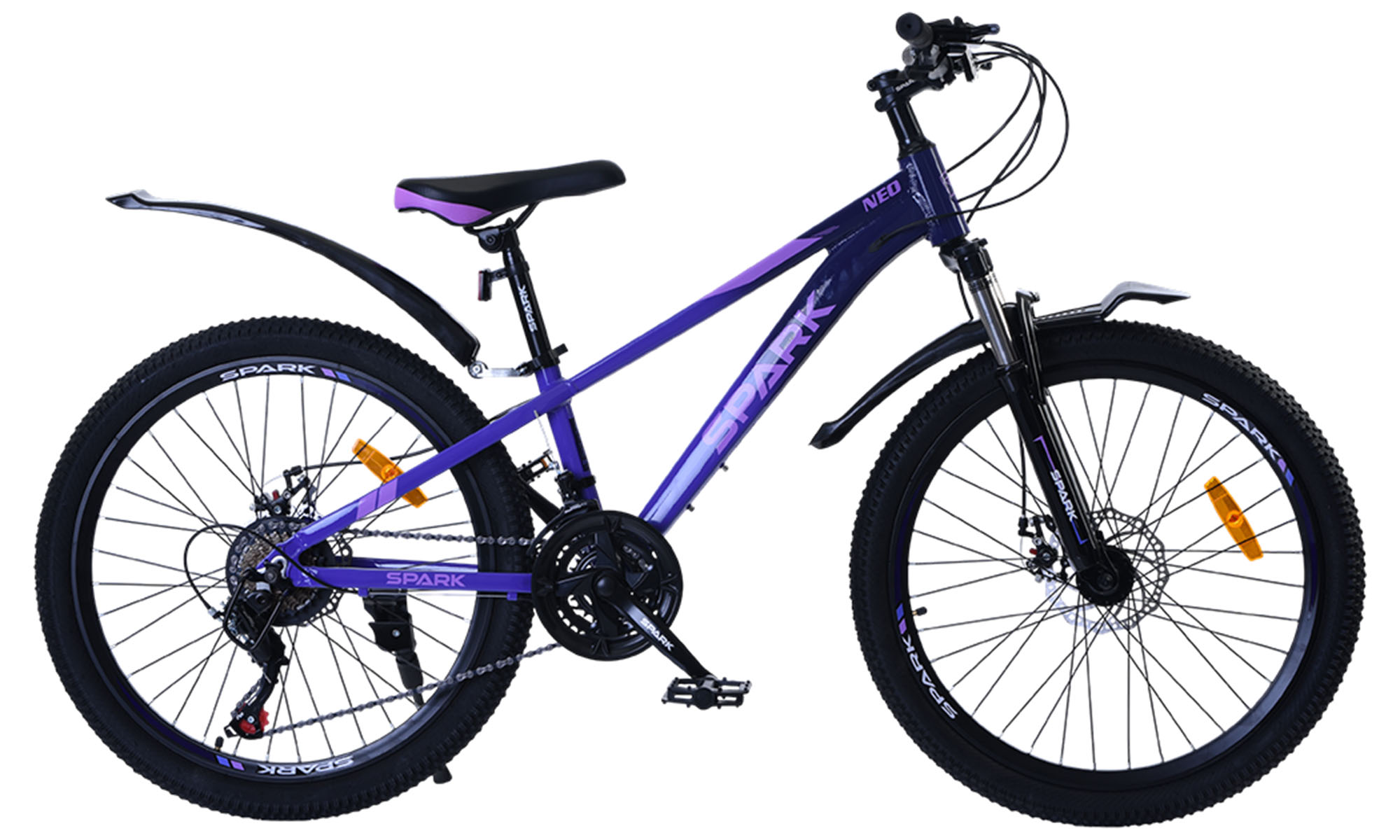 Велосипед SPARK NEO 24", размер XXS, рама 11", год 2026, тёмно-фиолетовый с фиолетовым 