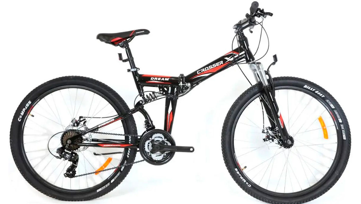 Фотография Велосипед Crosser Dream 26" размер М Черно-красный