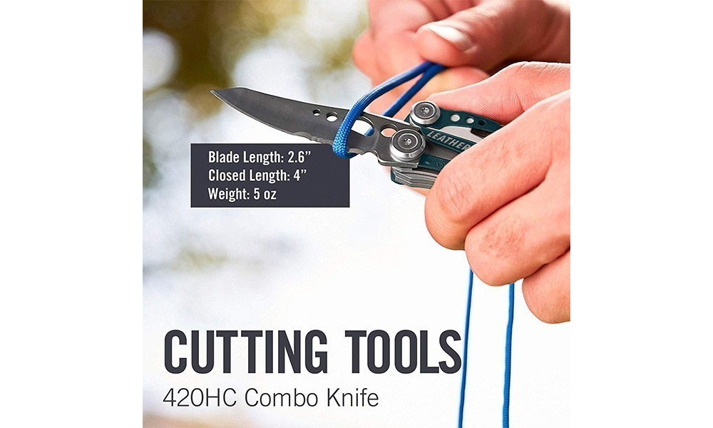 Мультитул Leatherman Skeletool Columbia Blue, нейлоновий чохол 5