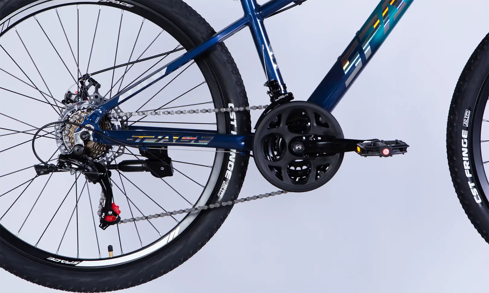 Велосипед SPACE PHAETON DD FR, 26", розмір XS, рама-13", рік 2026, синьо-бірюзовий 3 Велосипед SPACE PHAETON DD FR, 26", розмір XS, рама-13", рік 2026, синьо-бірюзовий 3