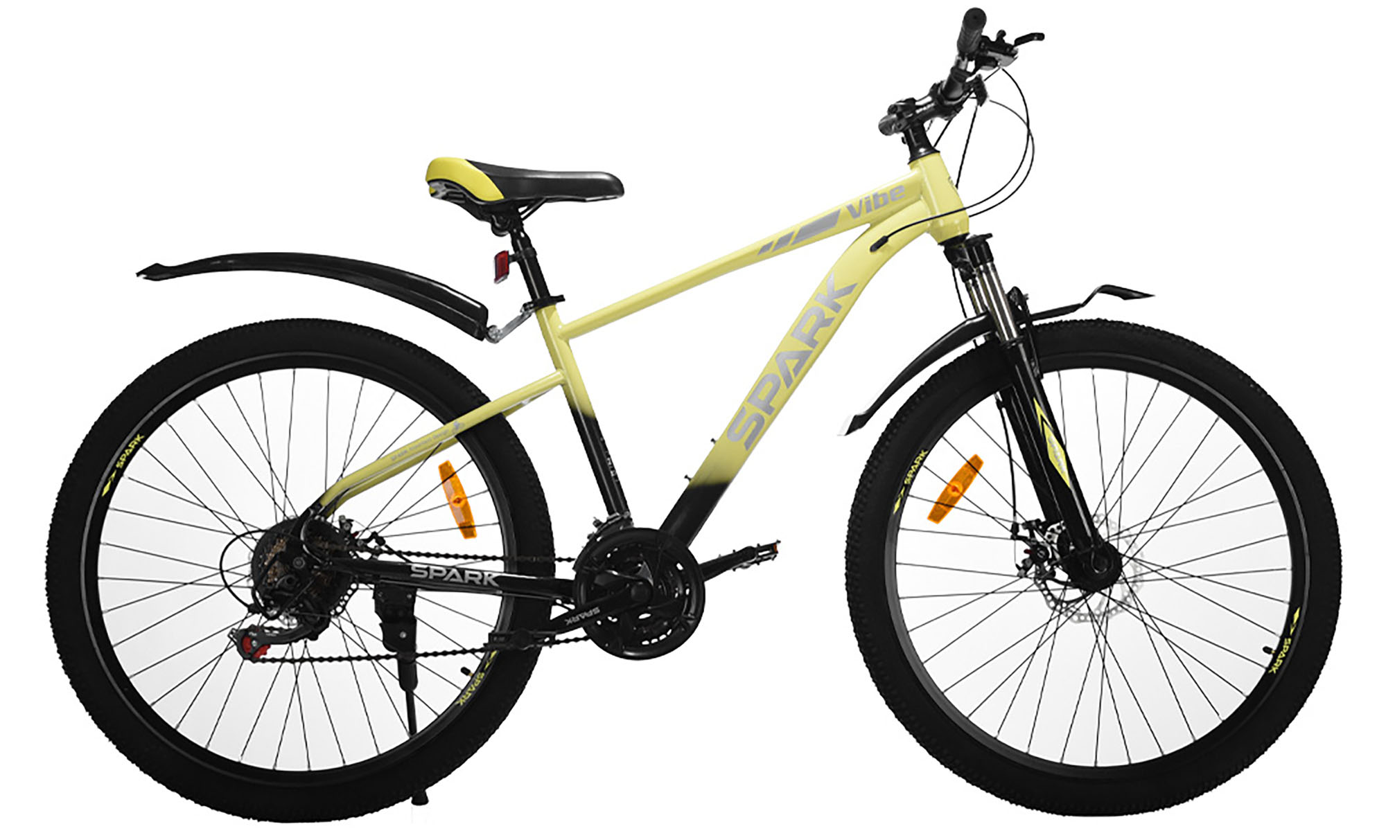 Велосипед SPARK VIBE 27,5", размер M, рама 17", год 2026, лаймовый с чёрным 