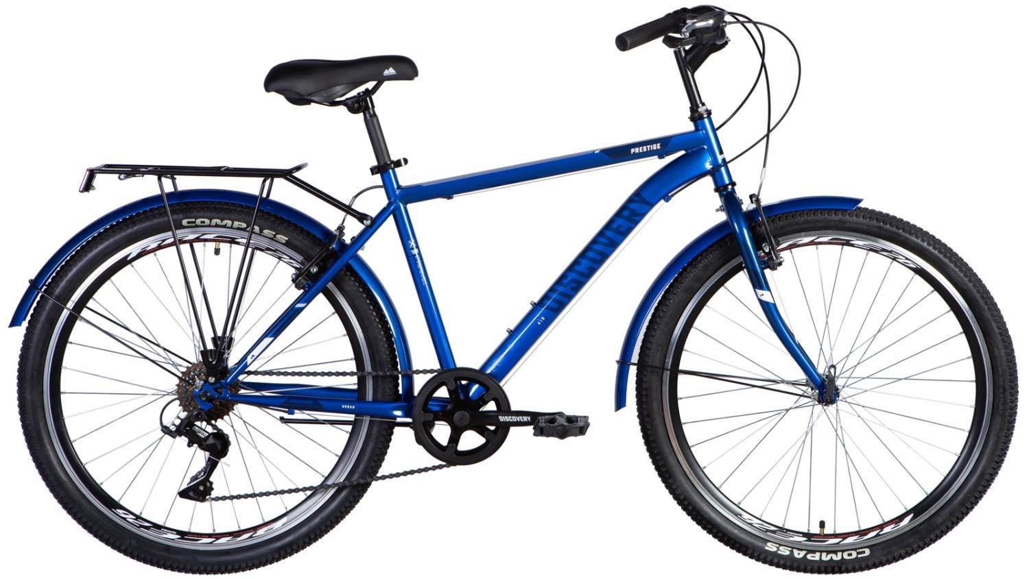 Фотография Велосипед Discovery PRESTIGE MAN 26" размер М рама 18 2024 Синий