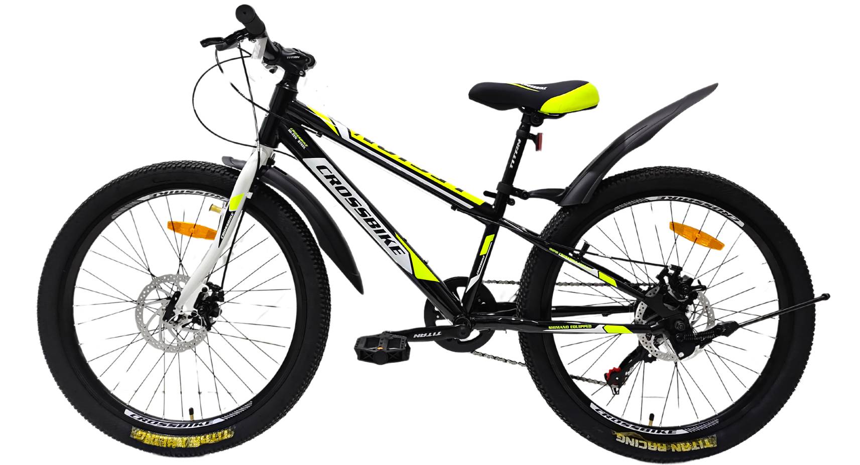 Велосипед CrossBike Legion 24", розмір XXS рама 11" (2024), Чорно-жовтий 2