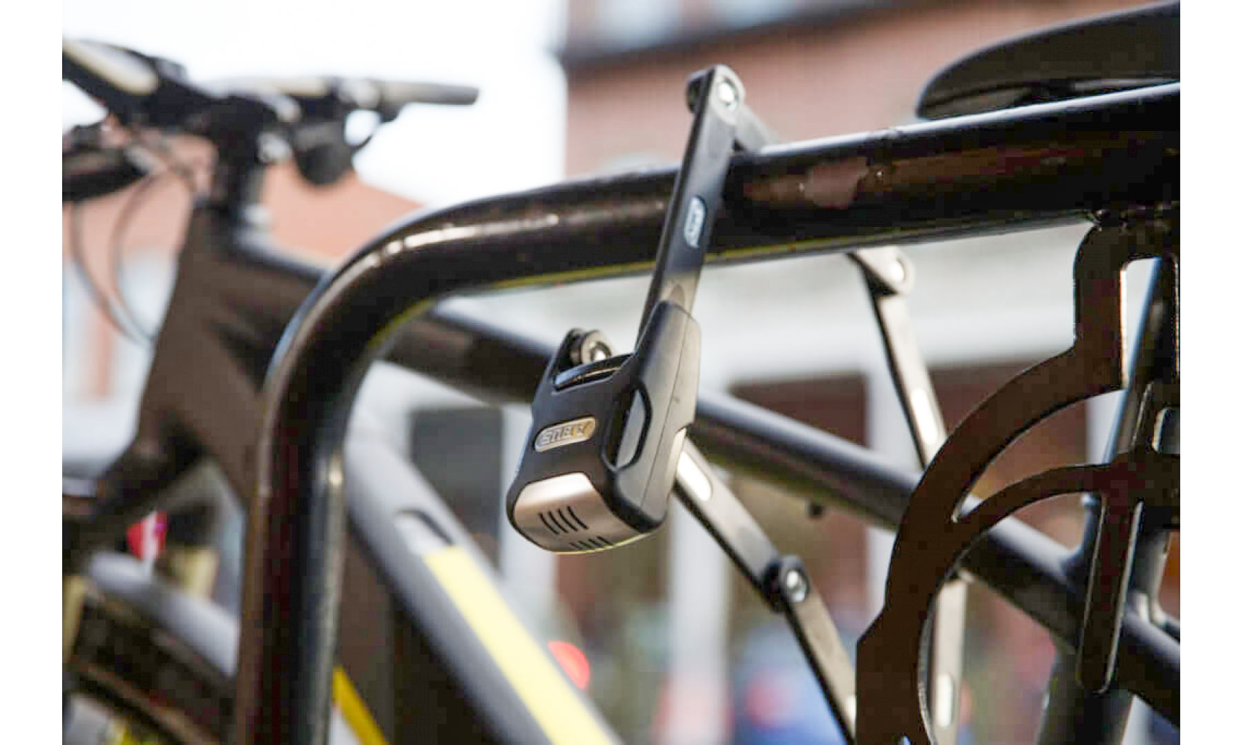 Замок сегментний ABUS 6000KA/90 Bordo Alarm чорний + кріплення SH 2