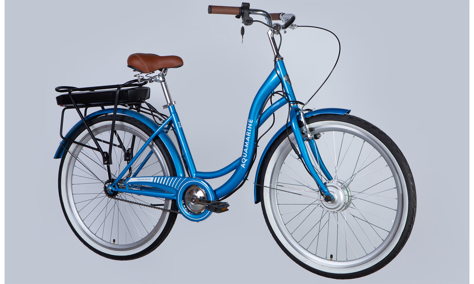 Велосипед з електроприводом Dorozhnik eAQUAMARINE BH 26", розмір M, рама-17" 36B 12.5А*г 350Вт, 2025, синій YS 2033 2