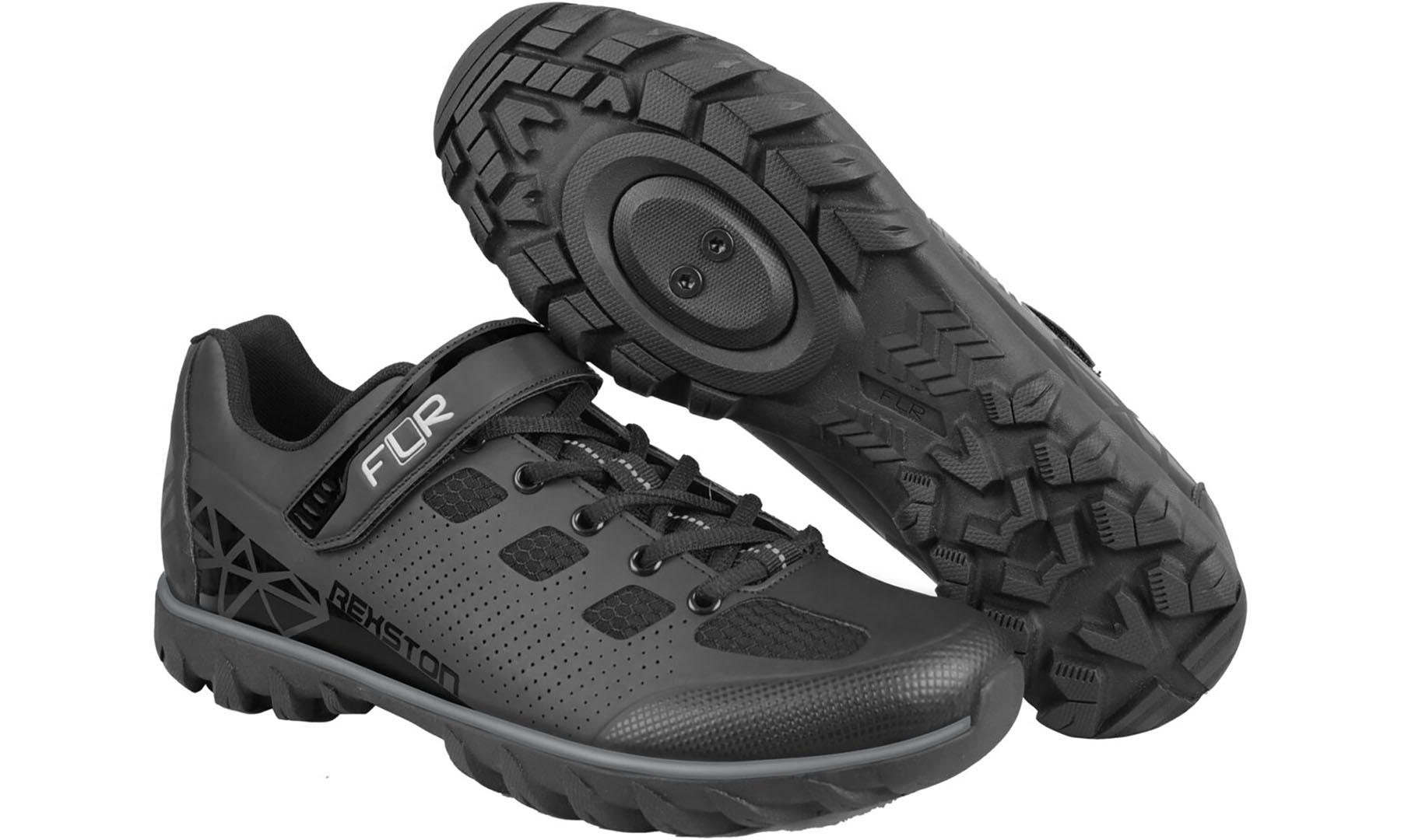 Велосипедные туфли МТБ FLR Rexston Pro черный/серый, размер 38 6