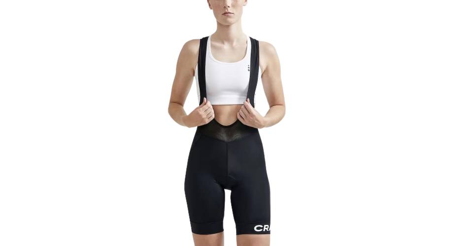 Фотографія Велошорти Craft Core Endur Bib Shorts жіночі, розмір L, сезон SS 21, чорно-білий 4