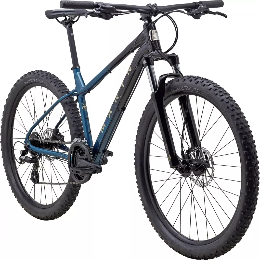 Фотографія Велосипед Marin WILDCAT TRAIL WFG 2 27,5" розмір XS 2023 Чорно-синій 2