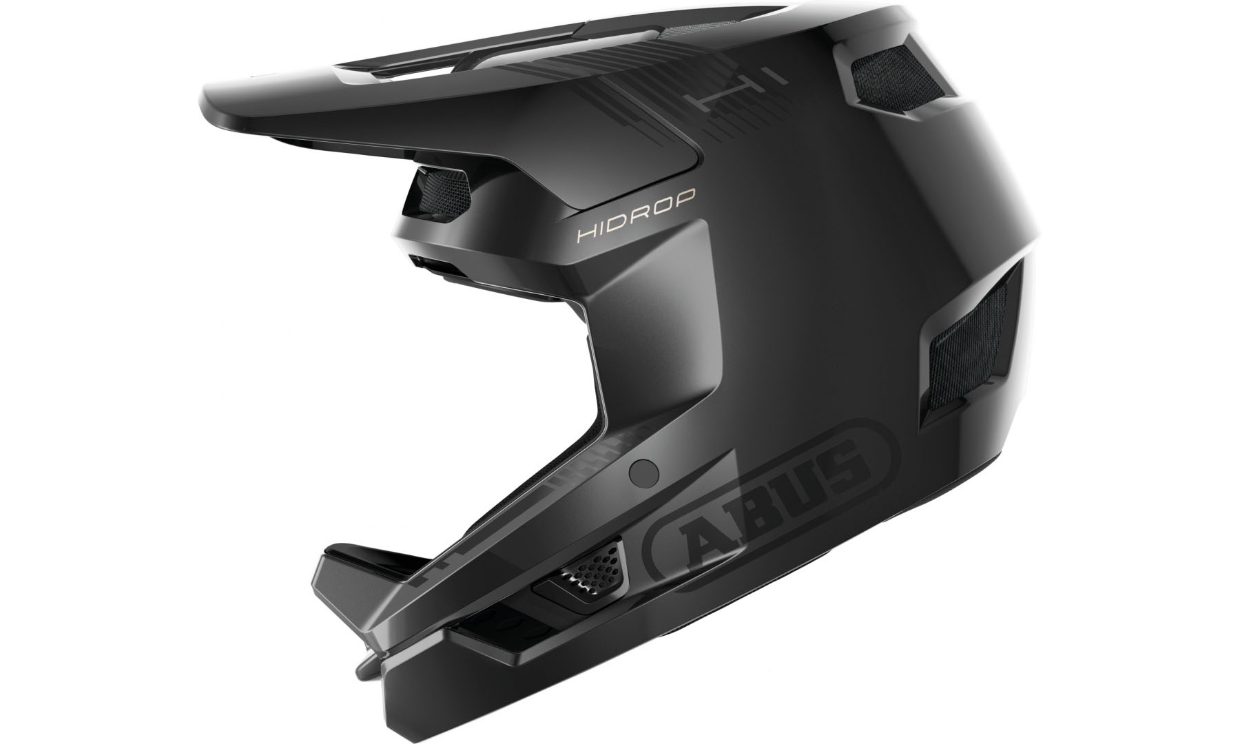 Велошлем спортивный ABUS HIDROP shiny black, размер M (57-58 см), черный 