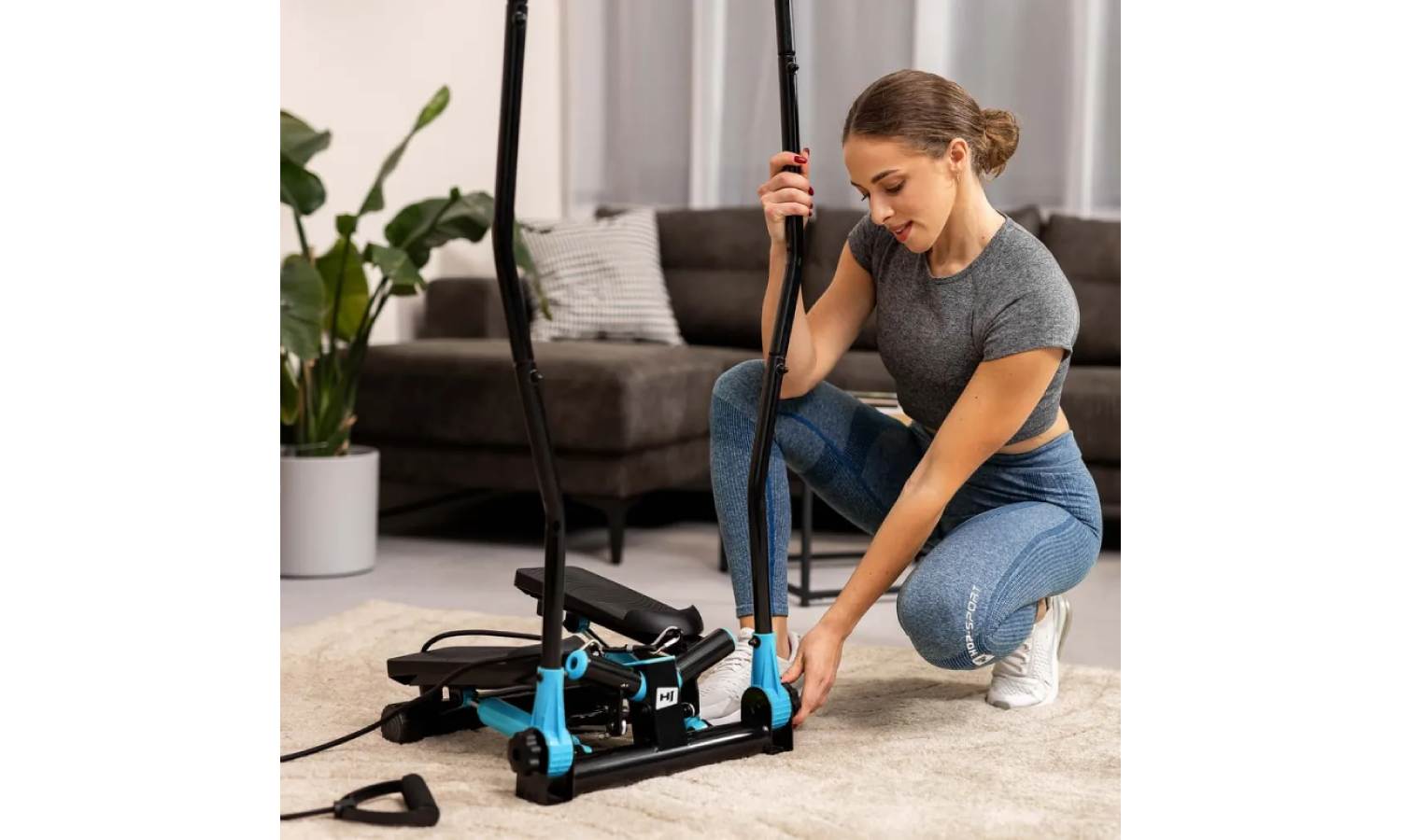 Степпер Hop-Sport HS-045S Slim Синій 17 Степпер Hop-Sport HS-045S Slim Синій 17