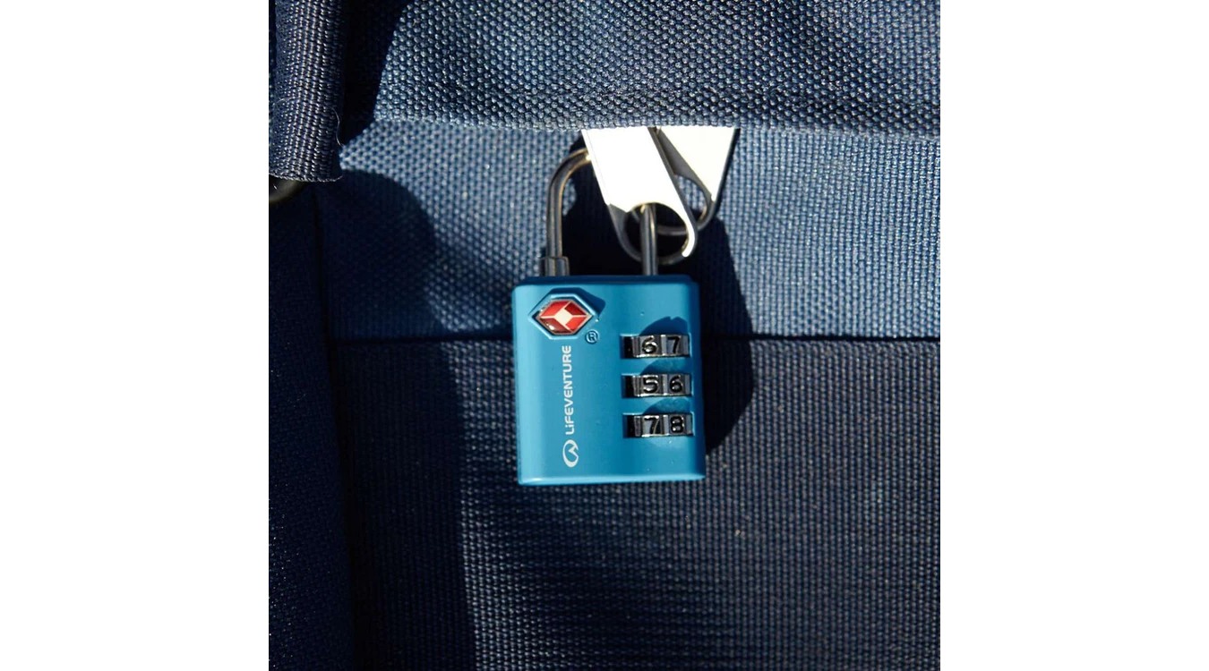 Замок навесной Lifeventure TSA Combi Lock aqua 7 Замок навесной Lifeventure TSA Combi Lock aqua 7