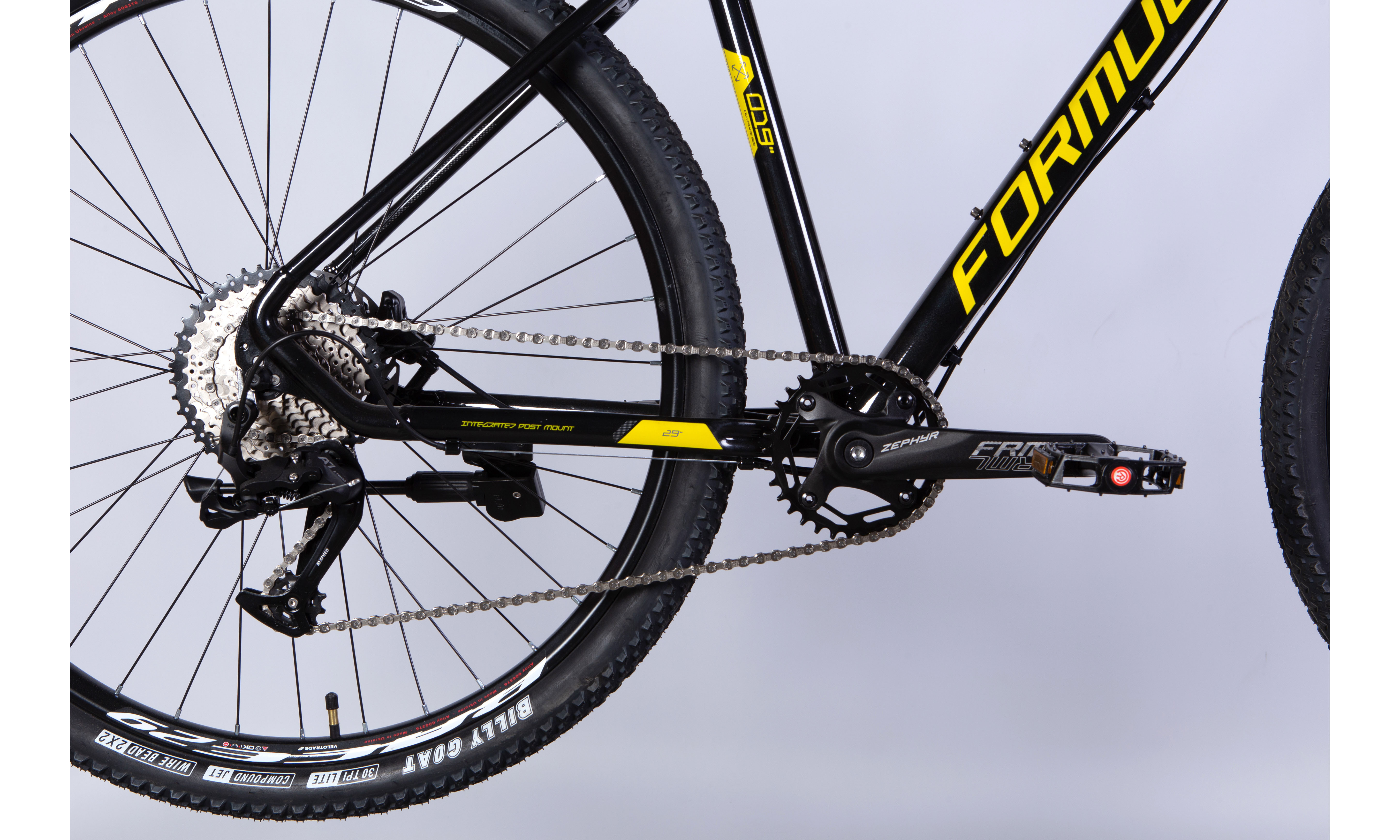 Велосипед Formula ZEPHYR 1.0 DD CS 29", размер L рама-19" 2024, черно-желтый 6