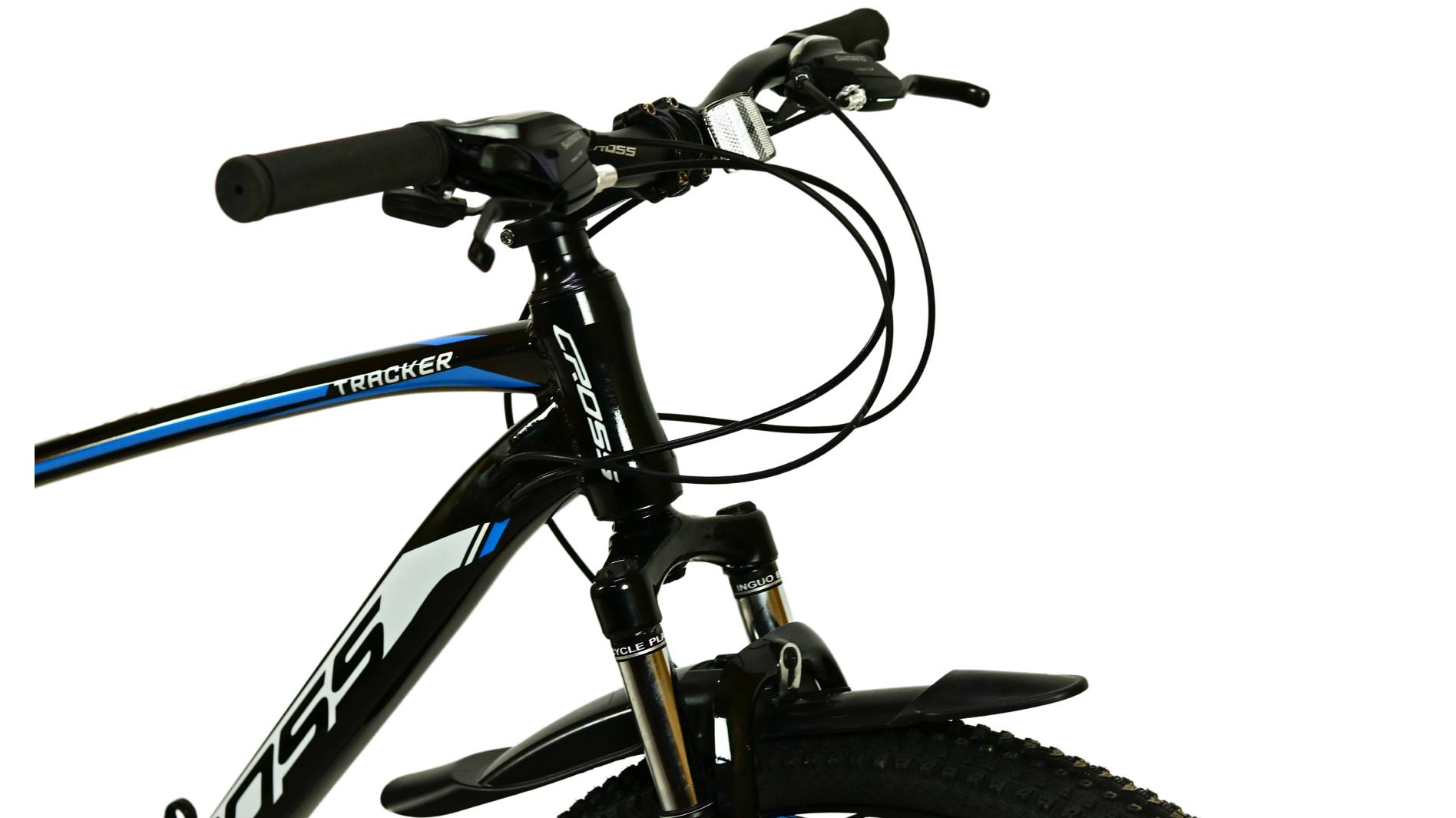 Велосипед CROSS Tracker 29", розмір M рама 18" (2023), Чорний-Синій 4