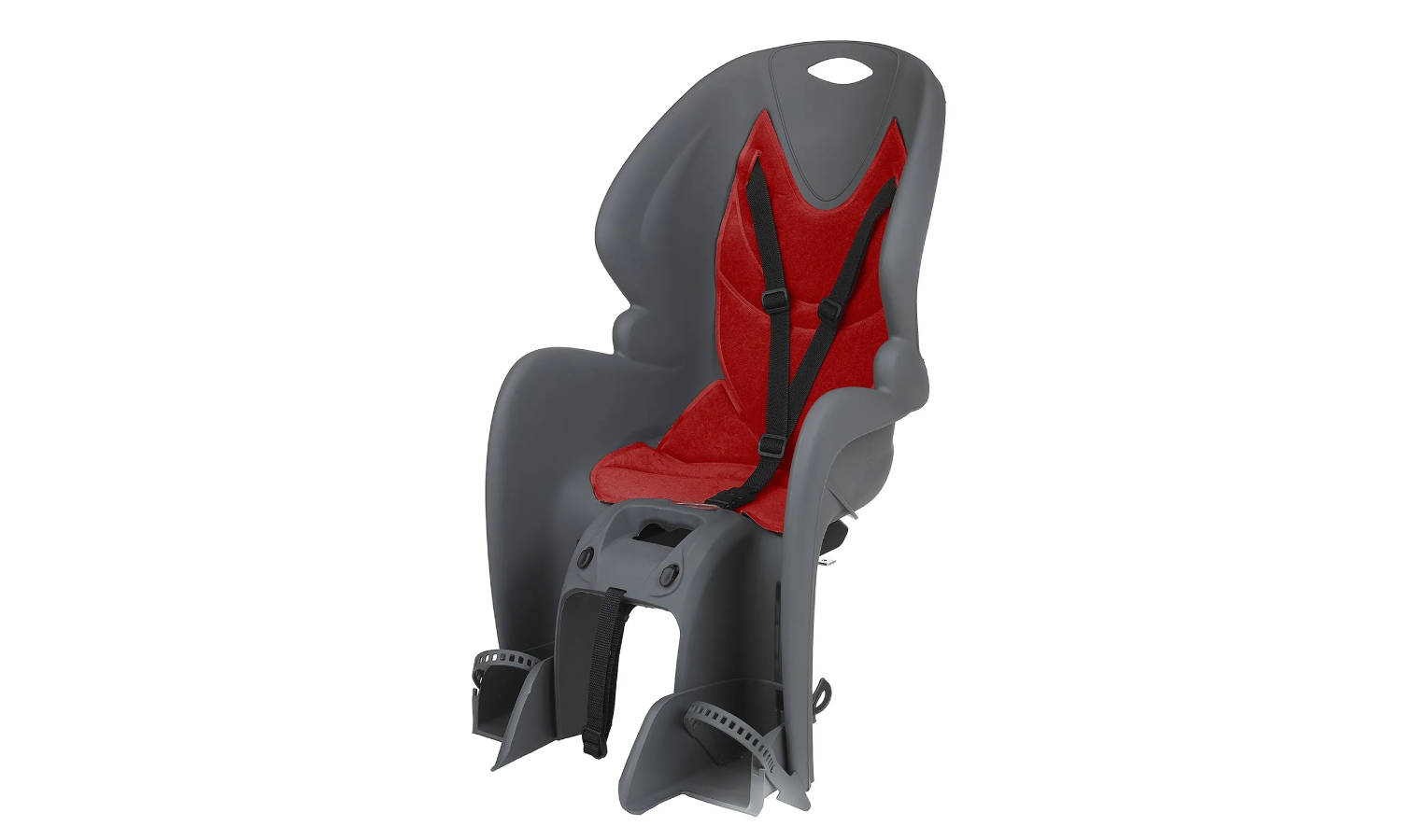 Детское велокресло заднее Polisport Dieffe Bikey GP LM, на багажник, 22 кг, темно серый/красный 