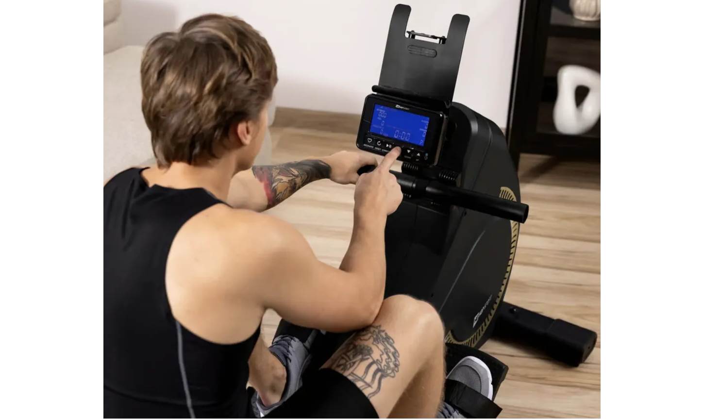 Гребной тренажер Hop-Sport HS-095R Spike золотой 6