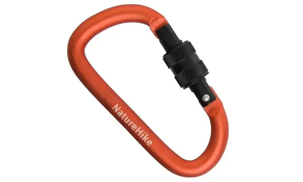 Карабин алюминиевый Naturehike D-type NH15A005-H, 6 см, оранжевый 2