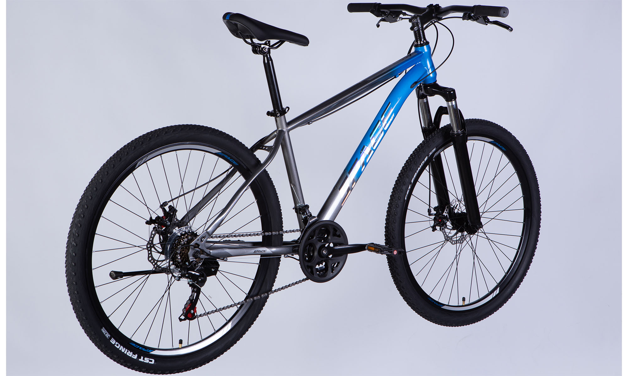 Велосипед SPACE MARS DD FR 27.5", ST, размер M, рама 17", 2025, сине-серебристый 6